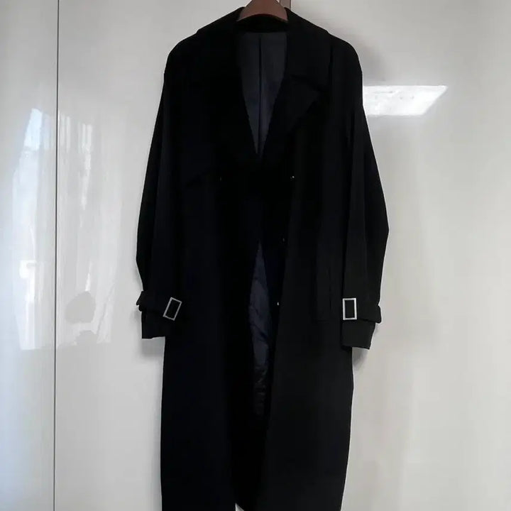 [BUNJANG] Drawfit Oversized Trench Coat L / 드로우핏 트렌치코트 블랙 L