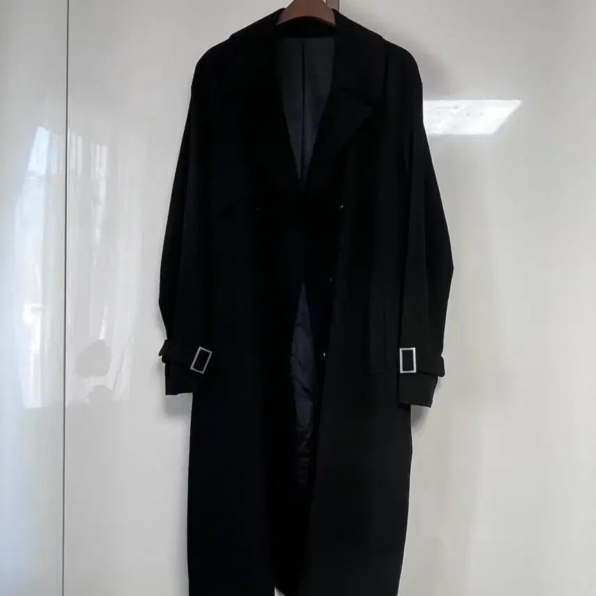 [BUNJANG] Drawfit Oversized Trench Coat L / 드로우핏 트렌치코트 블랙 L