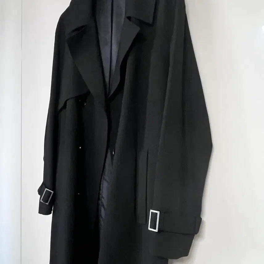 [BUNJANG] Drawfit Oversized Trench Coat L / 드로우핏 트렌치코트 블랙 L