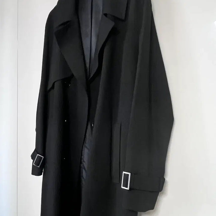 [BUNJANG] Drawfit Oversized Trench Coat L / 드로우핏 트렌치코트 블랙 L