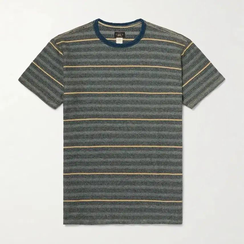 [BUNJANG] RRL Indigo Stripe Jacquard T-shirt S / RRL 인디고 스트라이프 자카드 티셔츠 S