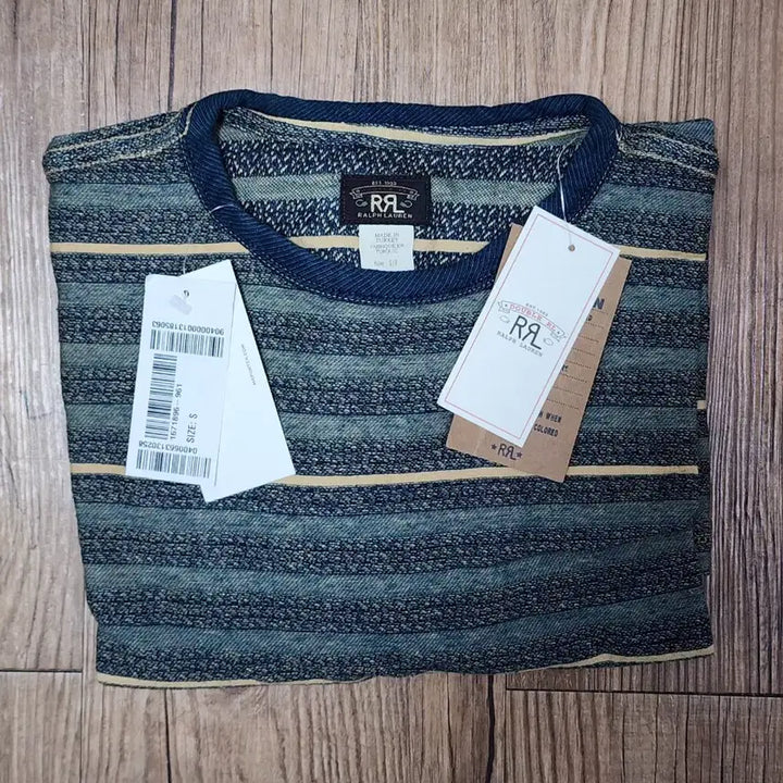 [BUNJANG] RRL Indigo Stripe Jacquard T-shirt S / RRL 인디고 스트라이프 자카드 티셔츠 S