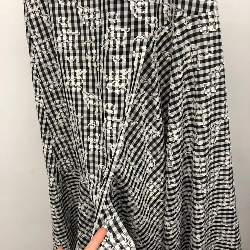 [BUNJANG] Hanseom From The Store Mermaid Checkered Skirt / 한섬 폼더스토어 머메이드 체크 스커트 S
