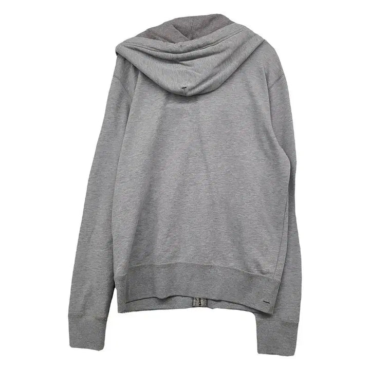 [BUNJANG] Who.A.J Y2K Logo Embroidered Hoodie Zip-up / 후아유 자수 Y2K 로고 라이트 그레이 후드 집업 M