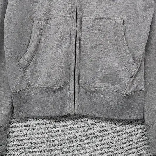 [BUNJANG] Who.A.J Y2K Logo Embroidered Hoodie Zip-up / 후아유 자수 Y2K 로고 라이트 그레이 후드 집업 M