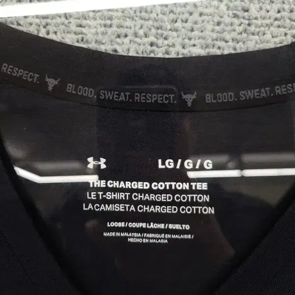 [BUNJANG] Under Armour Black Logo Short Sleeve T-shirt / 언더아머 블랙 로고 반팔티 LG/G/G