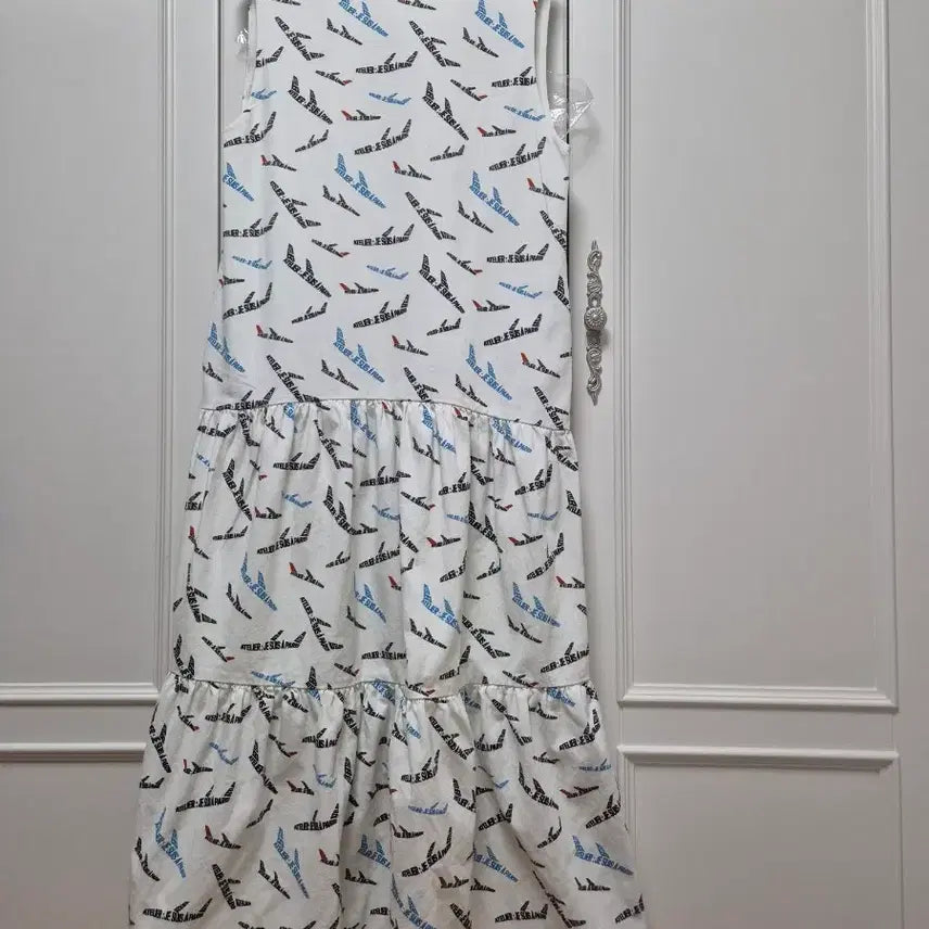 [SOLD OUT] ATELIER 아뜰리에 럭키슈에뜨 비행기 패턴 롱원피스 36
