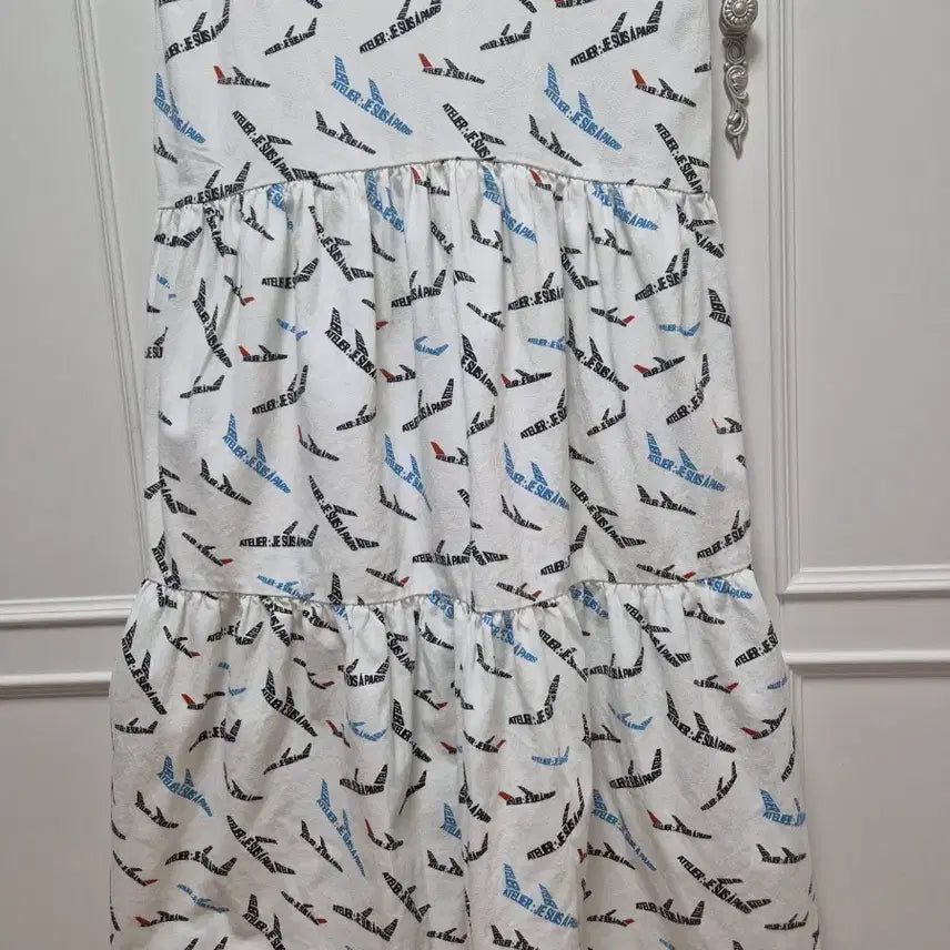 [SOLD OUT] ATELIER 아뜰리에 럭키슈에뜨 비행기 패턴 롱원피스 36