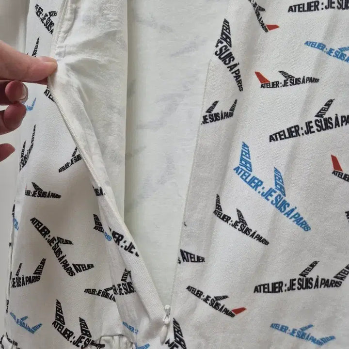 [SOLD OUT] ATELIER 아뜰리에 럭키슈에뜨 비행기 패턴 롱원피스 36