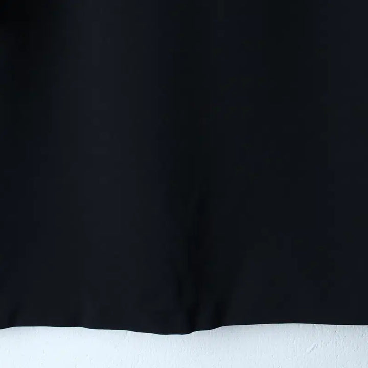 [BUNJANG] W(S-M) G-Cut Layered Black T-shirt / W(S-M) 지컷 반팔 티셔츠 레이어드 블랙 폴리 유니크-1856D