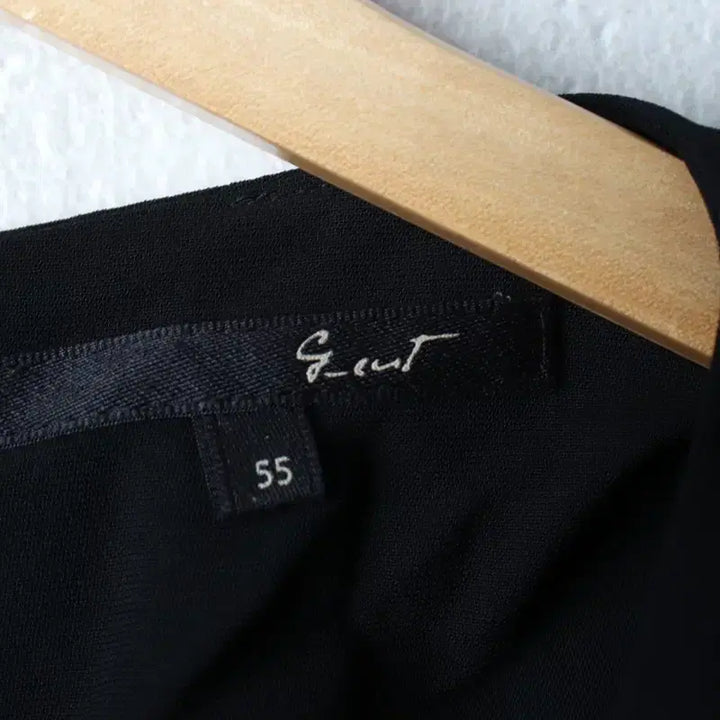 [BUNJANG] W(S-M) G-Cut Layered Black T-shirt / W(S-M) 지컷 반팔 티셔츠 레이어드 블랙 폴리 유니크-1856D
