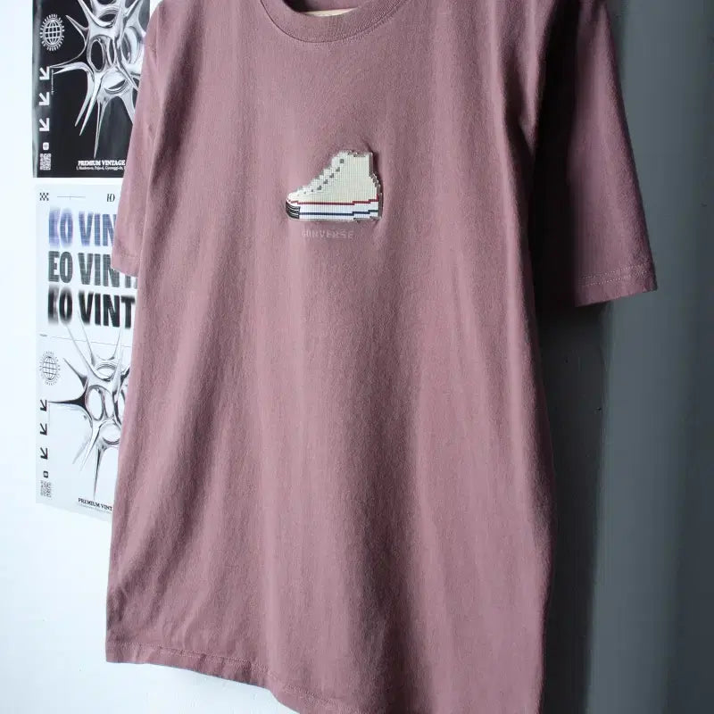 [BUNJANG] Converse Chuck Taylor Purple T-shirt / (L-XL) 컨버스 반팔 티셔츠 척테일러 퍼플 올드스쿨-1856E