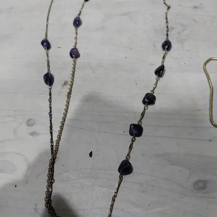 [BUNJANG] Amethyst Necklace and Accessories Bundle / 자수정 목걸이외 장신구 일괄