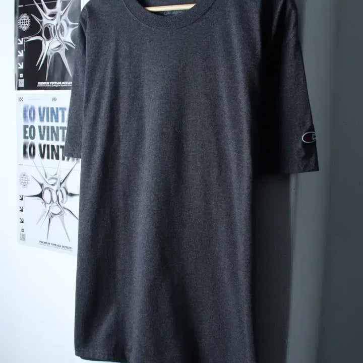 [BUNJANG] Champion Oversized Gray T-shirt / (XL-2XL) 챔피온 반팔 티셔츠 빅사이즈 그레이 올드스쿨-1856F
