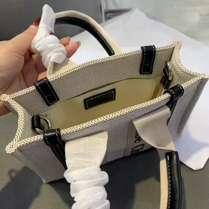 [BUNJANG] Chloé Woody Tote Bag Small Ivory / 끌로에 우디 토트백 스몰 아이보리