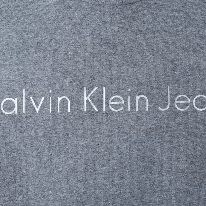 [BUNJANG] Calvin Klein Lettering T-shirt / (L-XL) 캘빈클라인 반팔 티셔츠 레터링 그레이 놈코어-18572