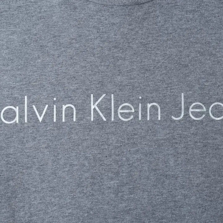 [BUNJANG] Calvin Klein Lettering T-shirt / (L-XL) 캘빈클라인 반팔 티셔츠 레터링 그레이 놈코어-18572