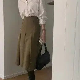[BUNJANG] Creme Marien Skirt Brown M / (옷장정리) 크렘므 메리엔 스커트 브라운 m