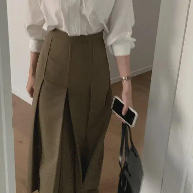 [BUNJANG] Creme Marien Skirt Brown M / (옷장정리) 크렘므 메리엔 스커트 브라운 m