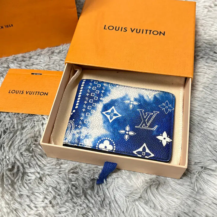 [BUNJANG] Louis Vuitton Monogram Blue Bandana Wallet / 루이비통 반다나 모노그램 블루 반지갑