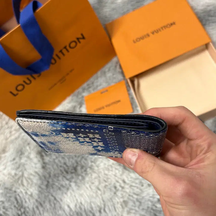 [BUNJANG] Louis Vuitton Monogram Blue Bandana Wallet / 루이비통 반다나 모노그램 블루 반지갑
