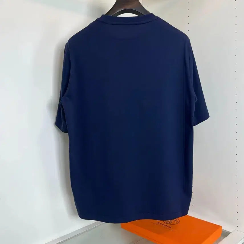[SOLD OUT] 에르메스 네이비 프린트 반팔 티셔츠