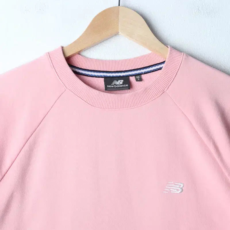 [BUNJANG] New Balance Small Logo Pink T-shirt / (S-M) 뉴발란스 반팔 티셔츠 스몰로고 핑크 스웻 올드스쿨-18577