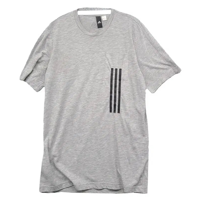 [BUNJANG] Adidas Light Gray Cotton T-Shirt (M) / 아디다스 라이트 그레이 반팔티 M