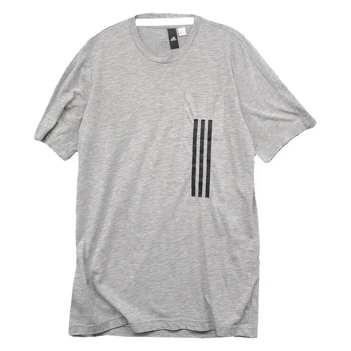 [BUNJANG] Adidas Light Gray Cotton T-Shirt (M) / 아디다스 라이트 그레이 반팔티 M