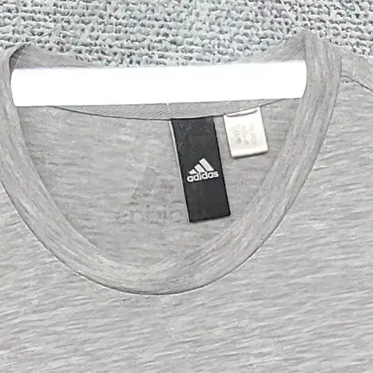 [BUNJANG] Adidas Light Gray Cotton T-Shirt (M) / 아디다스 라이트 그레이 반팔티 M