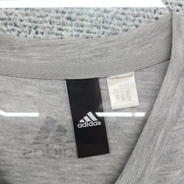 [BUNJANG] Adidas Light Gray Cotton T-Shirt (M) / 아디다스 라이트 그레이 반팔티 M