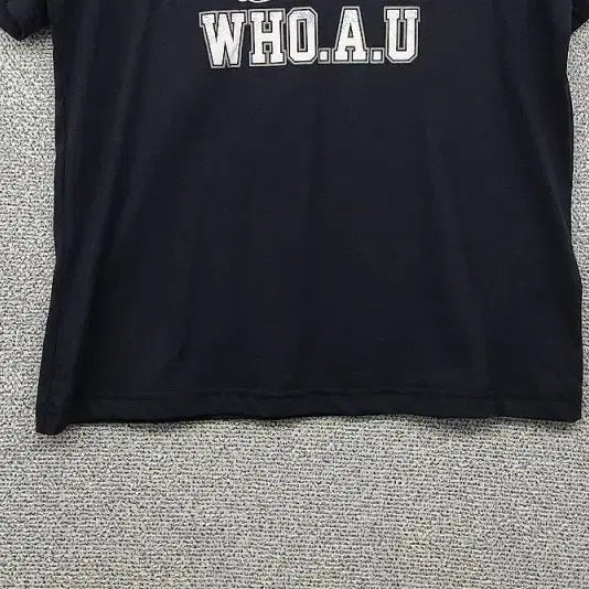 [BUNJANG] Who.A.U Printing Navy T-shirt S / 후아유 프린팅 네이비 반팔티 S