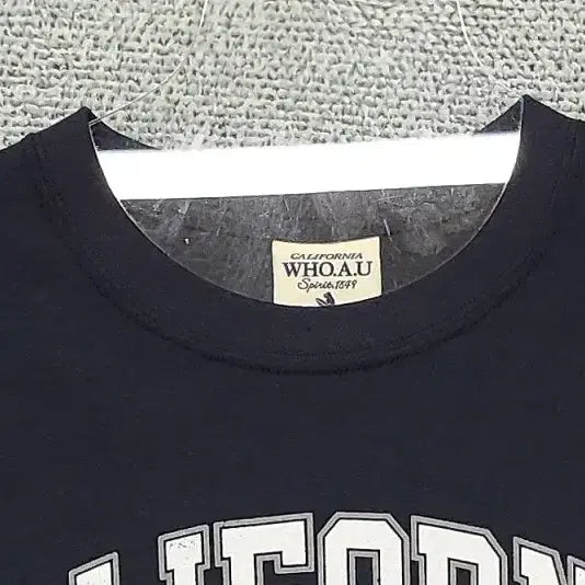 [BUNJANG] Who.A.U Printing Navy T-shirt S / 후아유 프린팅 네이비 반팔티 S