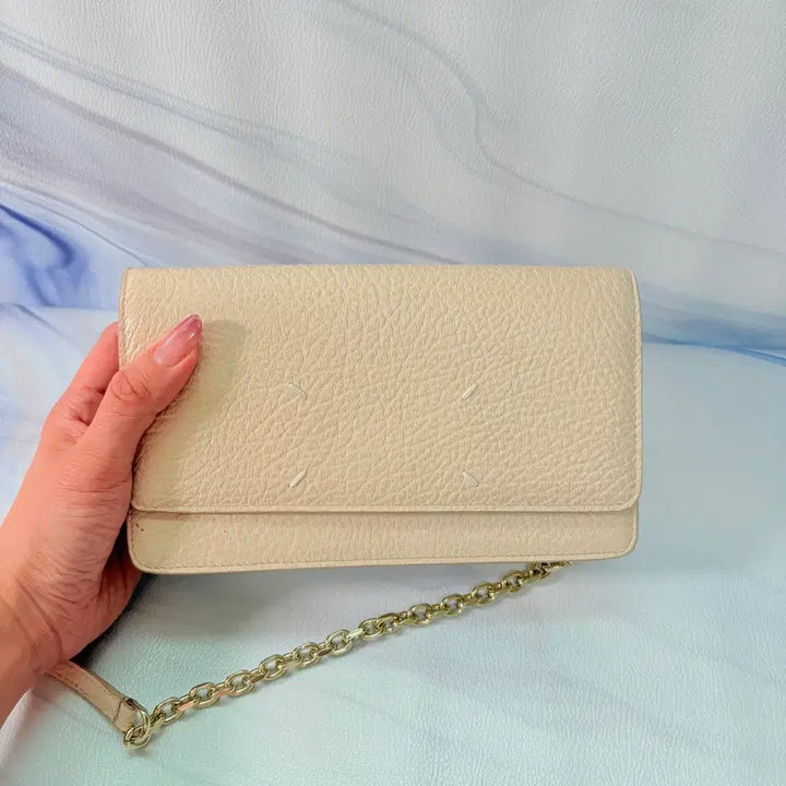 [BUNJANG] Maison Margiela Chain Clutch/Cross Bag (Ivory) / 메종 마르지엘라 체인 클러치백 / 크로스백 (아이보리)