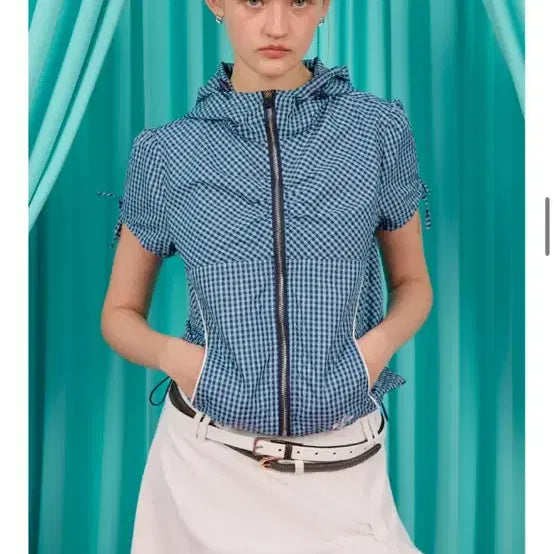 [BUNJANG] Heretic Checkered Short-Sleeve Hoodie / 헤레틱