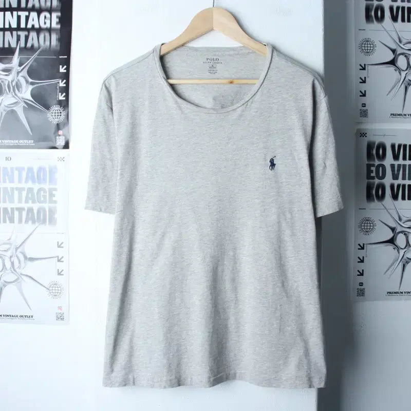 [BUNJANG] Polo Ralph Lauren Gray T-Shirt / (XL-2XL) 폴로 랄프로렌 반팔 티셔츠 빅사이즈 그레이-1857A