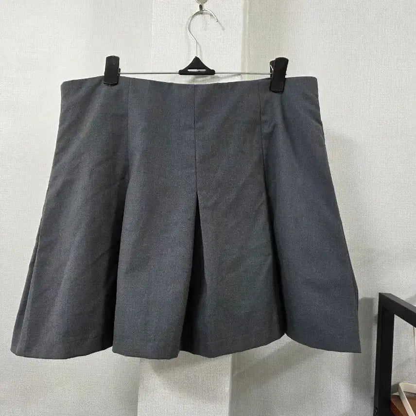 [BUNJANG] CIDER Gray Pleated Mini Skirt / CIDER  회색 플리츠 미니 스커트