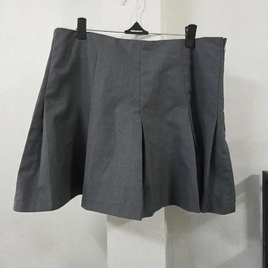 [BUNJANG] CIDER Gray Pleated Mini Skirt / CIDER  회색 플리츠 미니 스커트