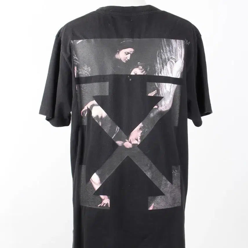 [BUNJANG] Off-White Caravaggio Arrow Short Sleeve T-shirt Black / 오프화이트 카라바조 애로우 반팔티 블랙 L(105)