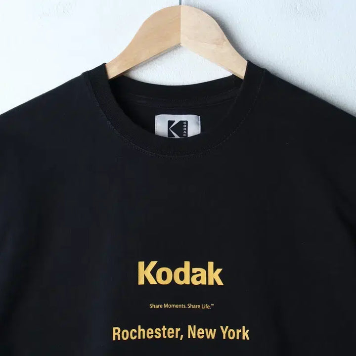 [BUNJANG] Kodak Lettering Black T-shirt / (XS-S) 코닥 반팔 티셔츠 레터링 블랙 올드스쿨-1857C
