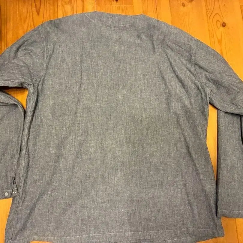 [BUNJANG] Nigel Cabourn Chambray Non-Collar French Work Jacket / [54] 나이젤카본 샴브레이 논카라 프렌치 워크 자켓