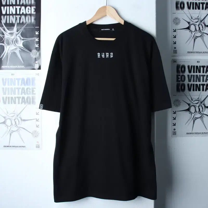 [BUNJANG] Not4nerd XL-2XL Black Street T-shirt / (XL-2XL) 낫포너드 반팔 티셔츠 빅사이즈 블랙 스트릿-1857D