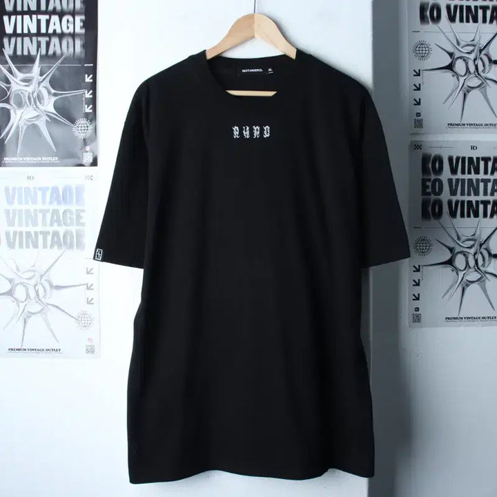 [BUNJANG] Not4nerd XL-2XL Black Street T-shirt / (XL-2XL) 낫포너드 반팔 티셔츠 빅사이즈 블랙 스트릿-1857D