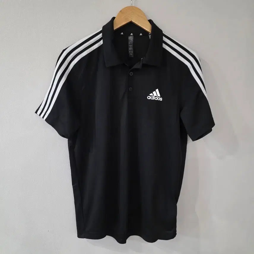 [BUNJANG] Adidas 3S Polo Shirt Black (Size L) / 아디다스 3S 반팔 카라티 블랙 L
