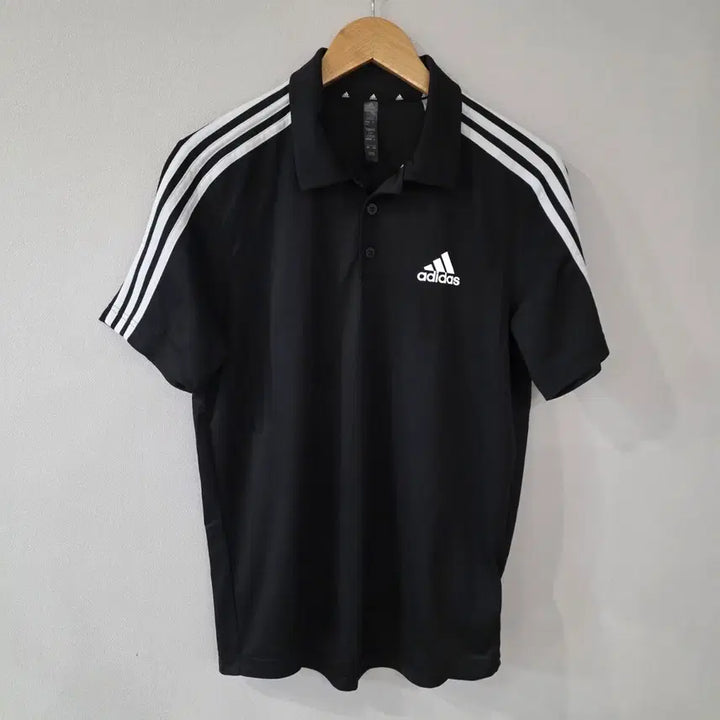 [BUNJANG] Adidas 3S Polo Shirt Black (Size L) / 아디다스 3S 반팔 카라티 블랙 L