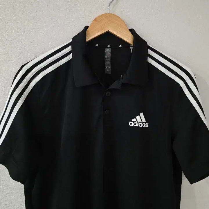 [BUNJANG] Adidas 3S Polo Shirt Black (Size L) / 아디다스 3S 반팔 카라티 블랙 L