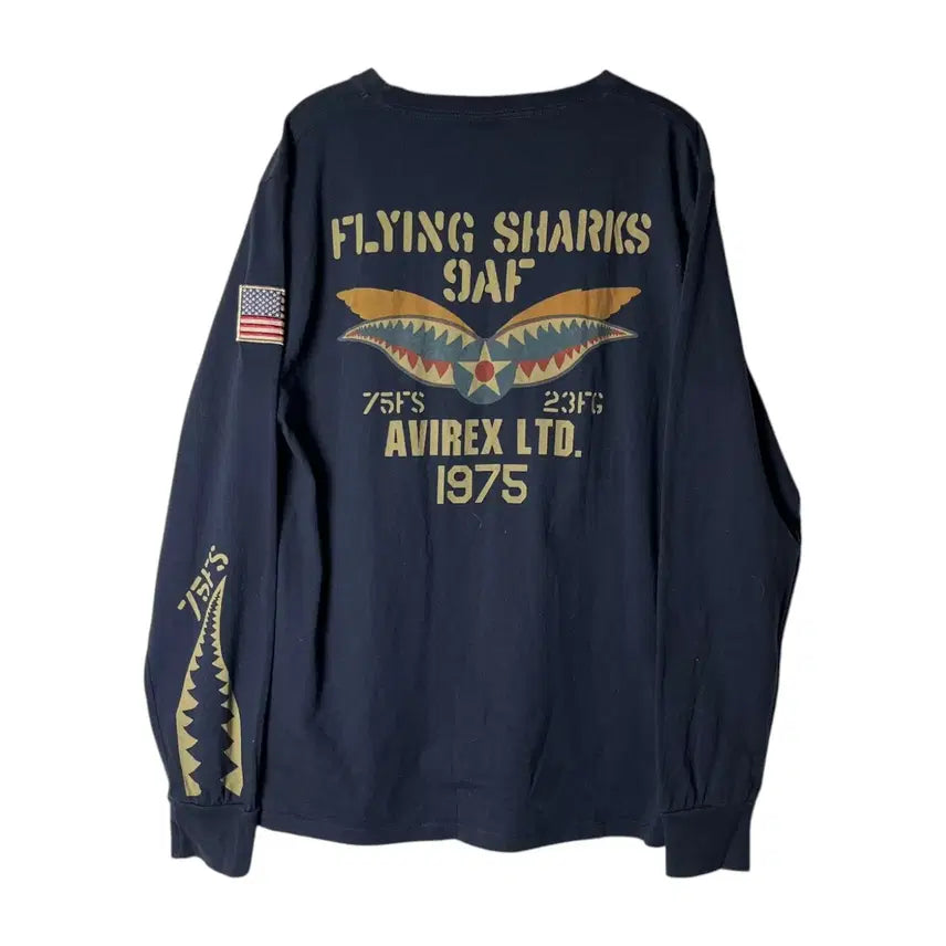 [BUNJANG] Avirex USAF Navy Long Sleeve / [Avirex] 아비렉스 USAF 롱슬리브