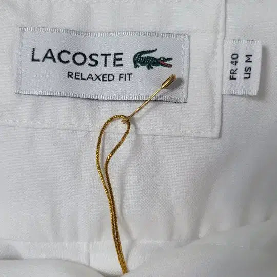 [SOLD OUT] 라코스테 릴렉스핏 화이트 셔츠 US M