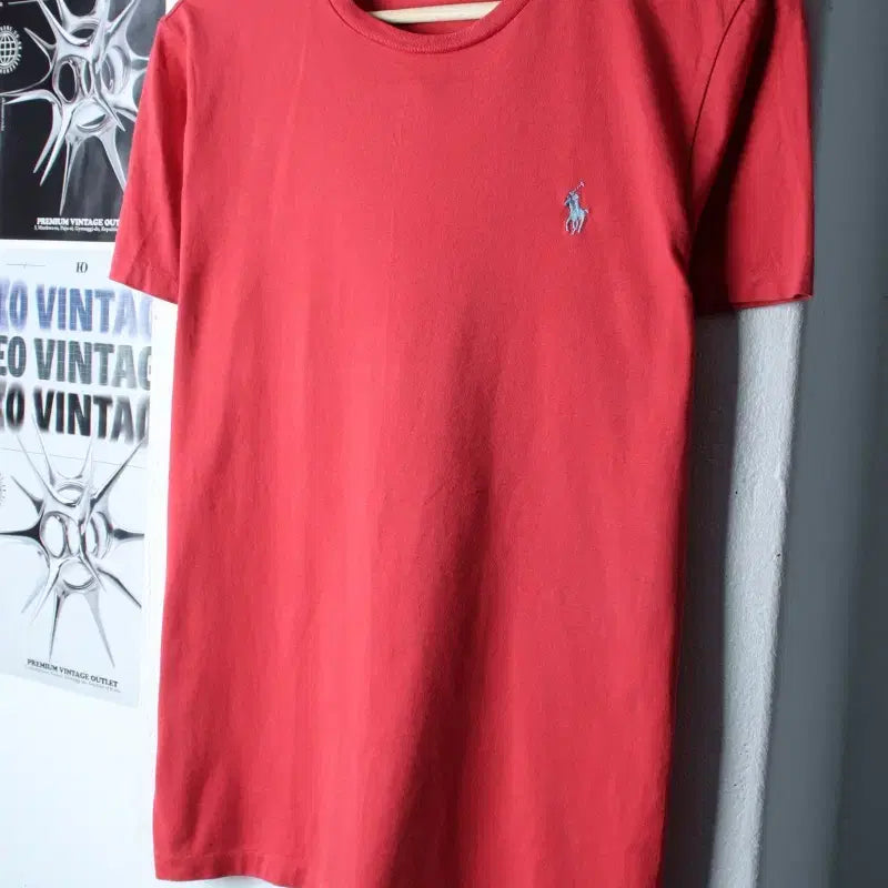 [BUNJANG] Polo Ralph Lauren Red Solid Pony T-shirt / (M-L) 폴로 랄프로렌 반팔 티셔츠 레드 무지 포니-1857F
