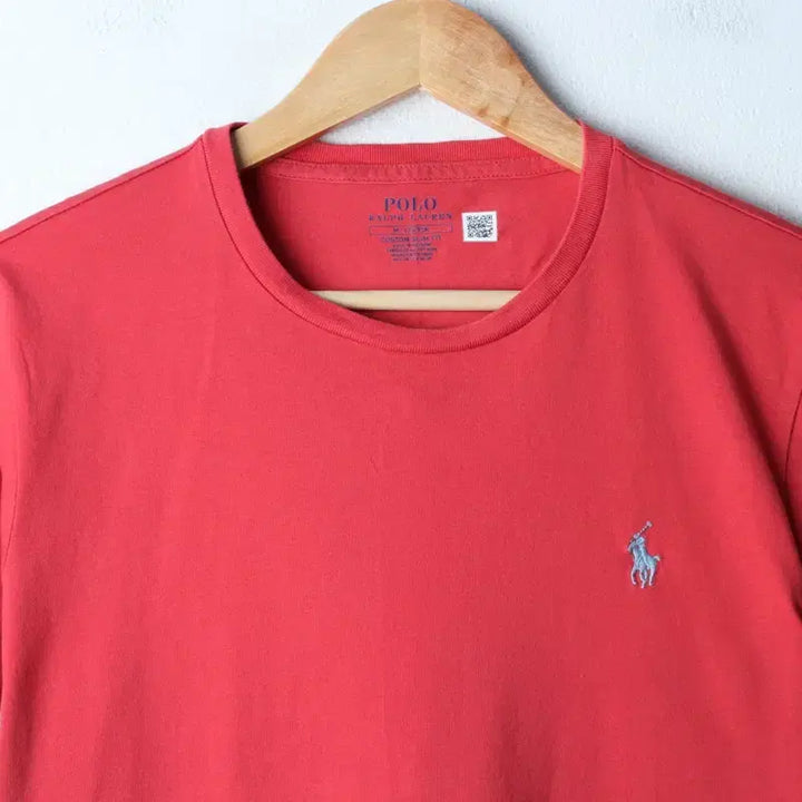[BUNJANG] Polo Ralph Lauren Red Solid Pony T-shirt / (M-L) 폴로 랄프로렌 반팔 티셔츠 레드 무지 포니-1857F